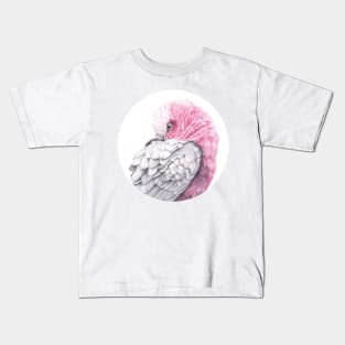 Galah - pink bird - Australian native bird design - by Nadya Neklioudova Kids T-Shirt